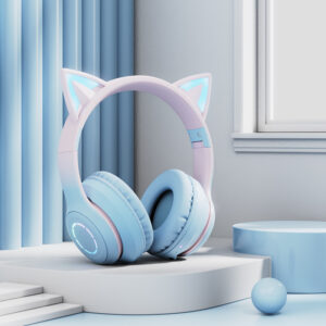 new bt029c cat ear luminous game gaming anchor headphone wireless bluetooth headset factory wholesale